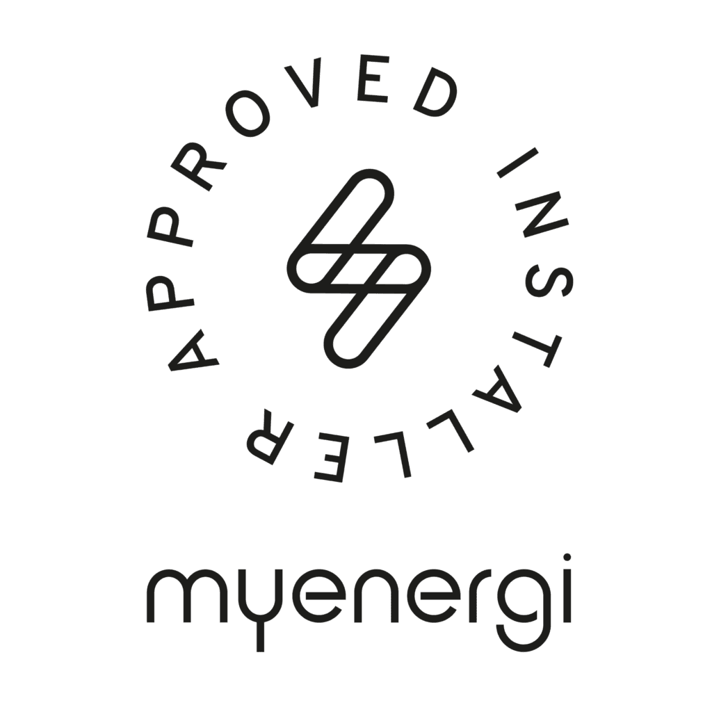 Circular black logo featuring curved text along the edge and a central entwined ribbon-like symbol; overall emblem looks like a brand mark (text unclear)