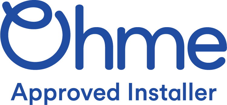 Ohme logo with the text ‘Approved Installer’, indicating an approved installer.